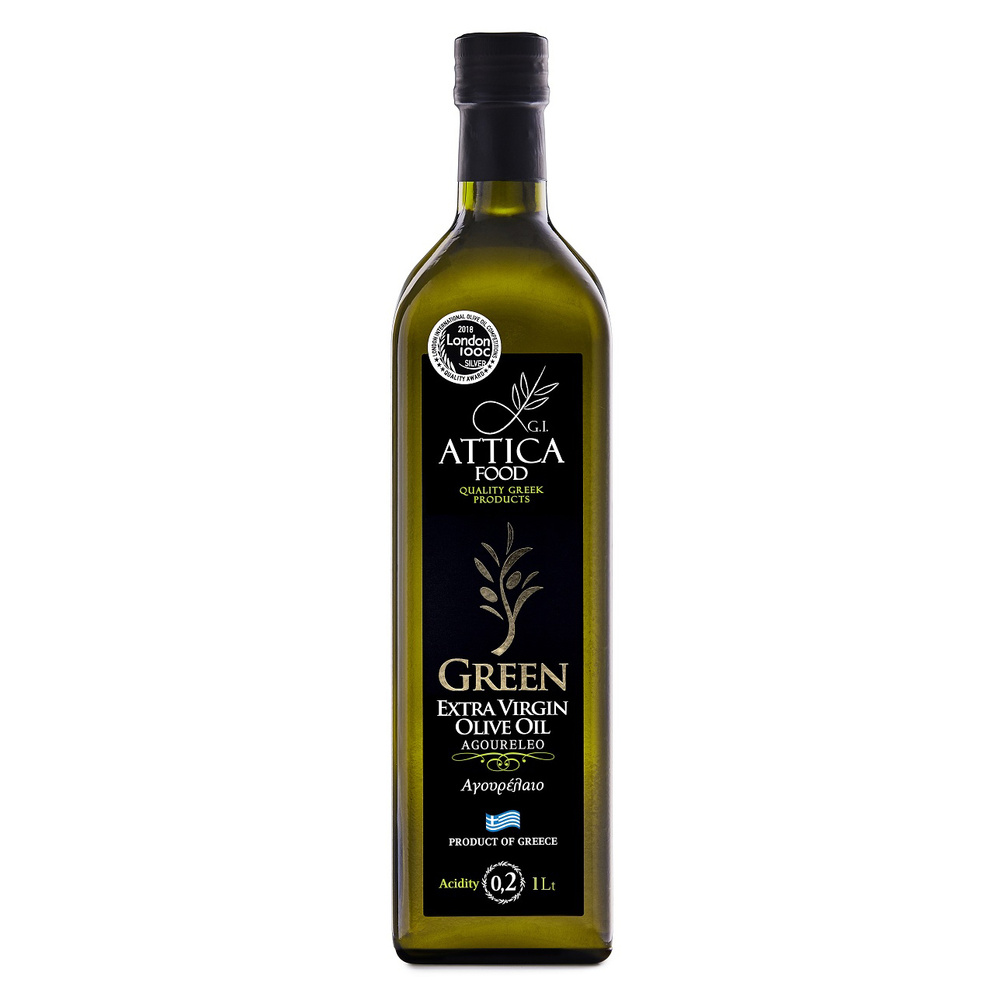 Оливковое масло 1л Attica Food GREEN 0,2% нефильтрованное (Греция,  Пелопоннес, Extra Virgin, стекло) - купить с доставкой по выгодным ценам в  интернет-магазине OZON (467351396)