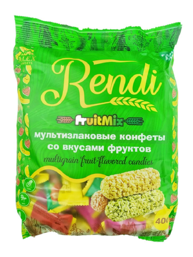 Rendi / Конфеты мультизлаковые " Rendi" со вкусами фруктов 400 гр.  #1