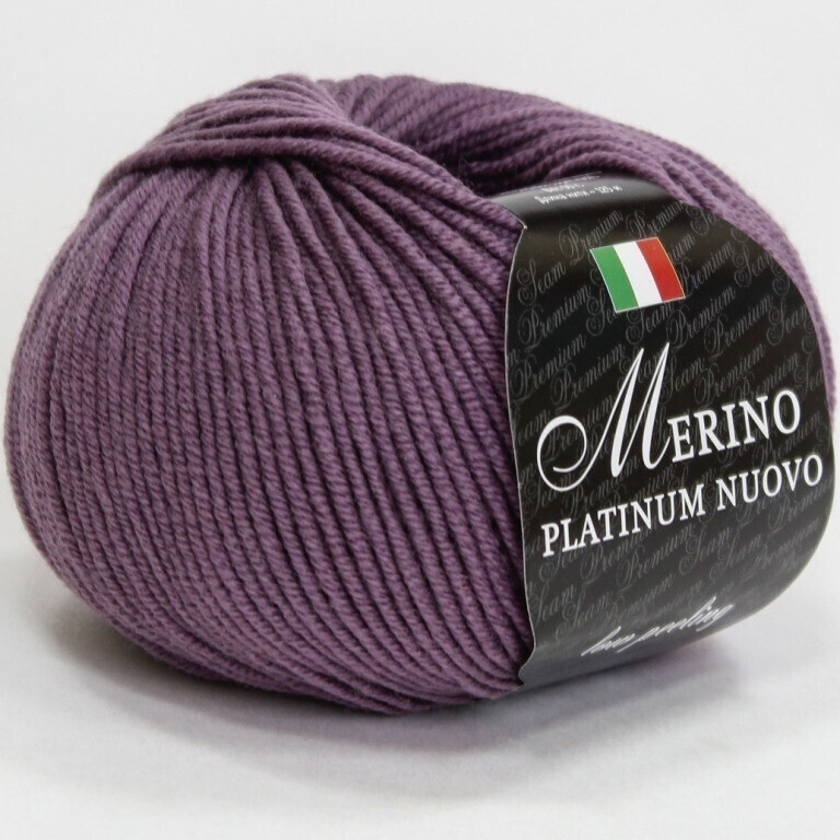 Пряжа Merino Platinum Nuovo Seam цвет 127 черничный йогурт,10шт*(125м/50г), 100% мериносовая шерсть экстрафайн супервош - купить сдоставкой по выгодным ценам в интернет-магазине OZON (901447970)