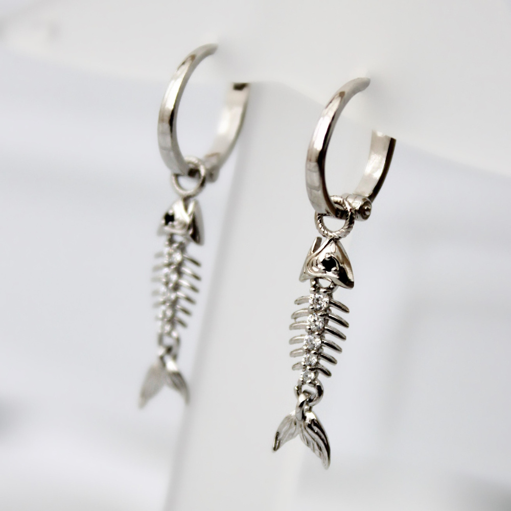 ATLANTA jewelry Серьги ювелирные ювелирные серебряные Рыбки, серьги ...