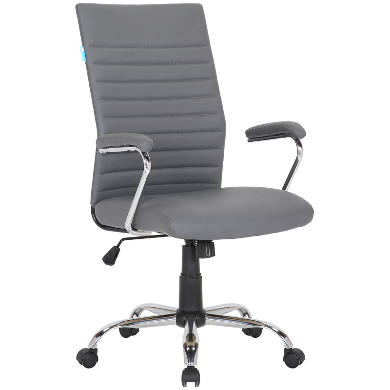 Компьютерное офисное кресло (стул) руководителя Helmi HL-E42 "Express", экокожа серая  #1