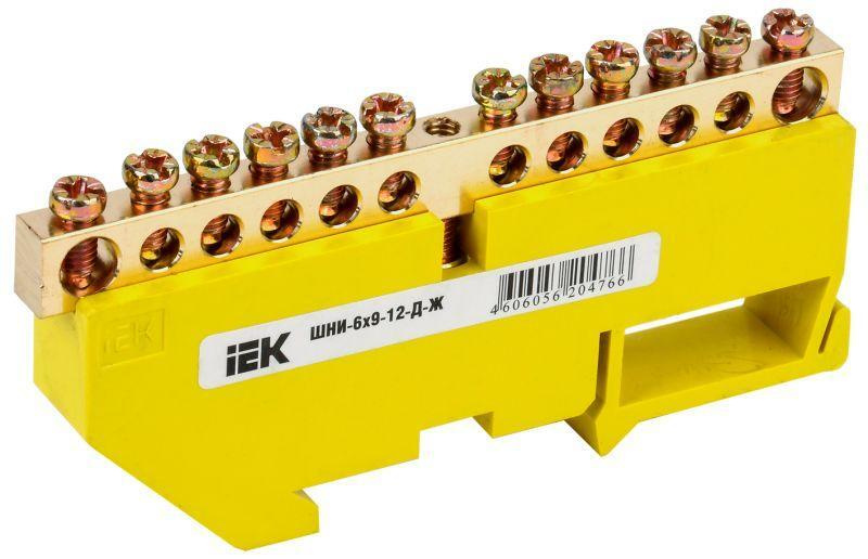Шина PE "земля" на DIN-изоляторе ШНИ-6х9-12-Д-Ж ИЭК - 1 шт - купить по ...