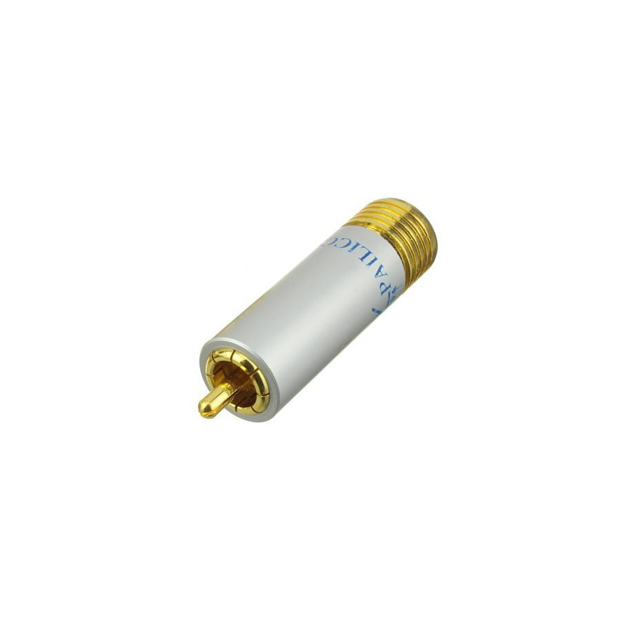 Разъем RCA metall gold 9мм, под винт на кабель, упаковка 2 шт - купить ...