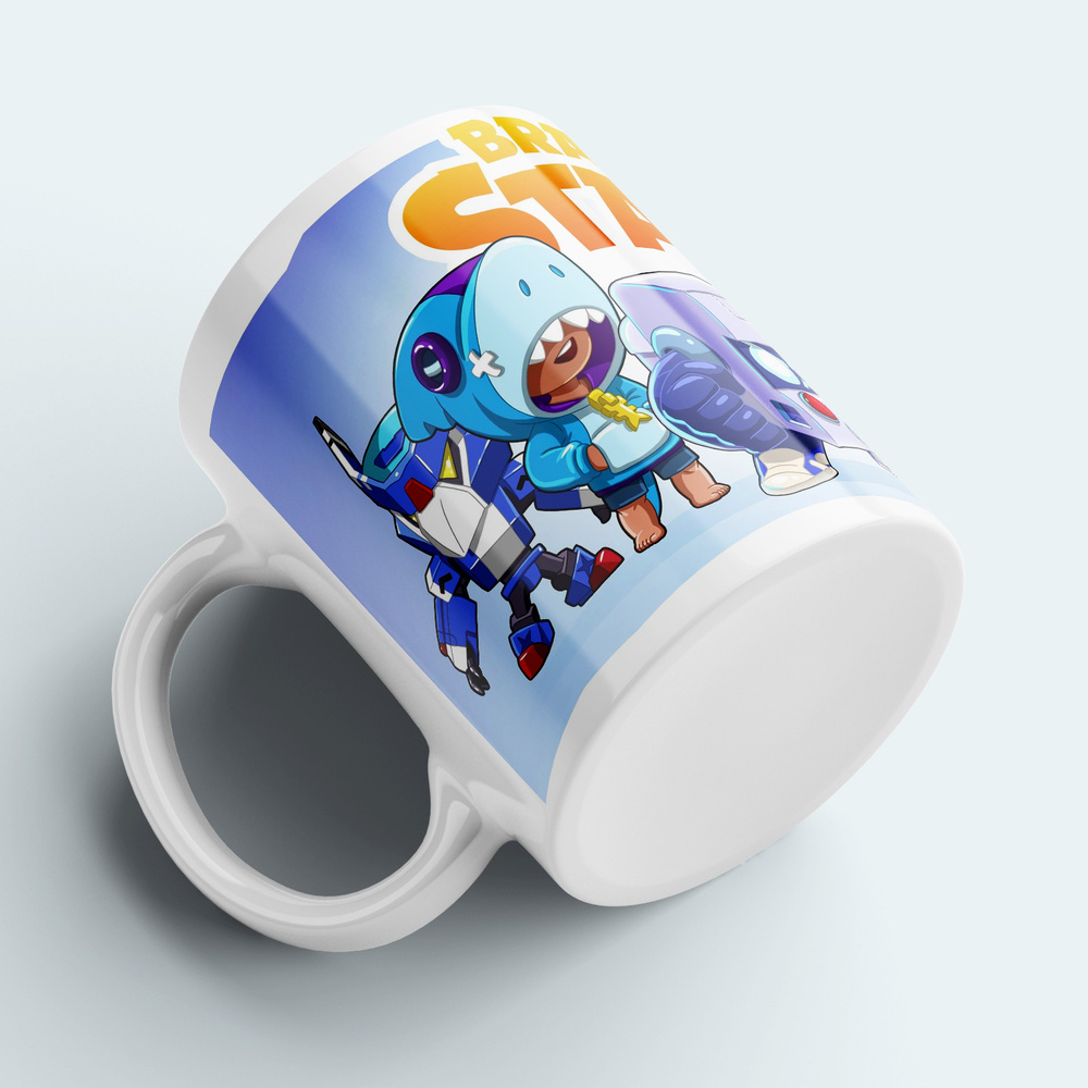Кружка керамическая 330мл #huskydom Brawl Stars. Леон акула, 8 БИТ и др 1009700 #1
