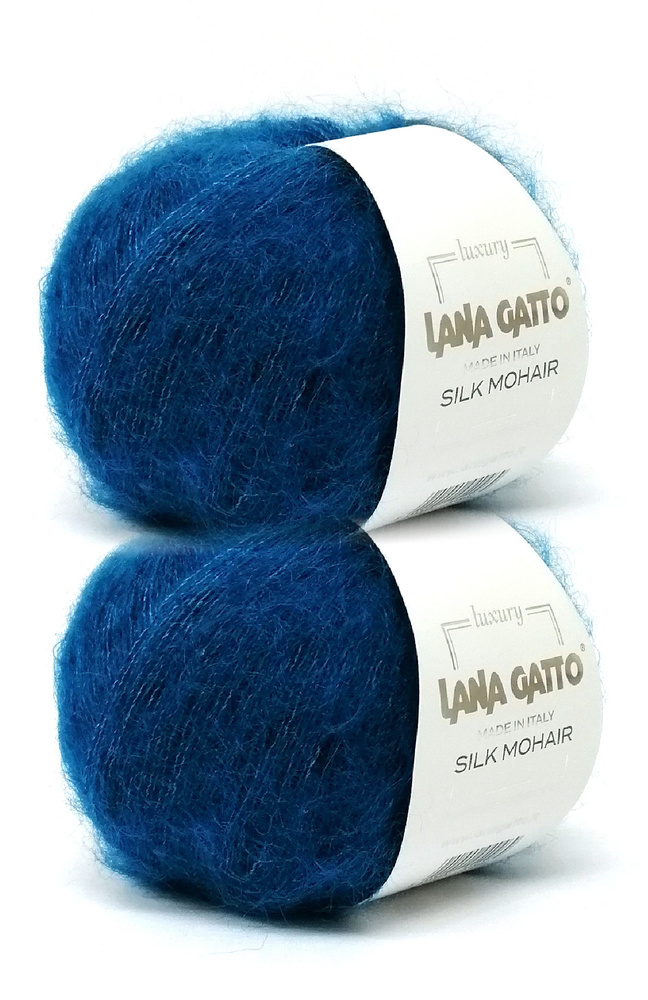 Пряжа Lana Gatto Silk Mohair 2 мотка / Лана Гатто Силк Мохер 25гр/212м Цвет 7263  #1