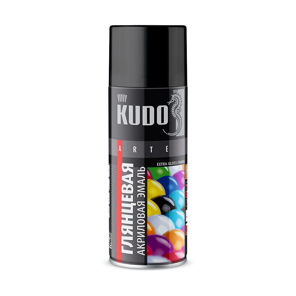 Аэрозольная акриловая краска Kudo KU-A5002, высокоглянцевая, 520 мл, ультрамарин  #1