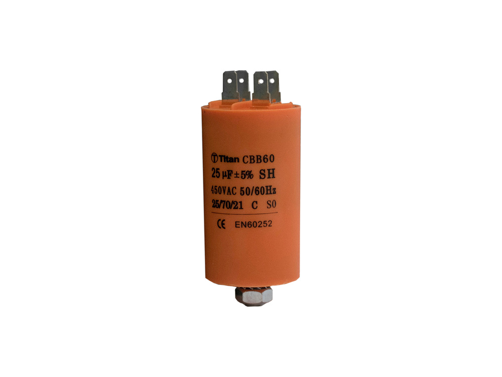 Пусковой конденсатор для стиральной машины 25mF 450V CBB60 TITAN 40 ...