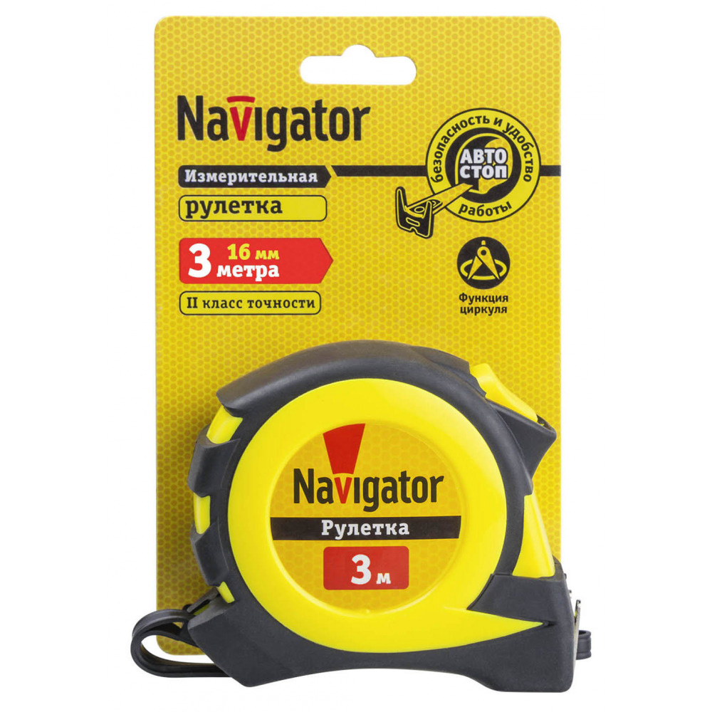 Navigator Измерительная рулетка Строительная 3м x 16мм #1