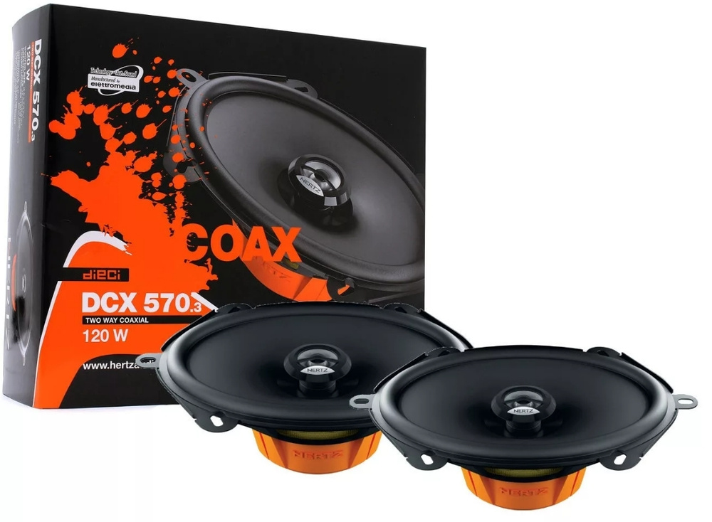 HERTZ Колонки для автомобиля DCX 570.3 2-Way coaxial_60, Овал 13x18 см (5x7 дюйм.)  #1