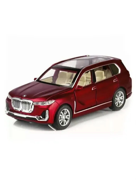 Металлическая инерционная модель BMW X7 БМВ Х7 1:24 20см Красная ...