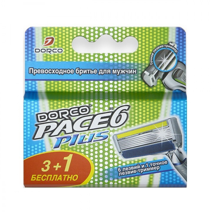 Dorco Сменные кассеты с триммером для бритвенной системы PACE 6 Plus, 4шт  #1