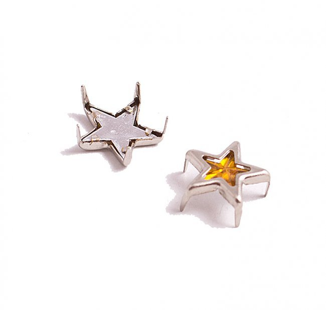 Стразы "Звезда", пластик на шипах, d11мм (10шт) - купить с доставкой по ...