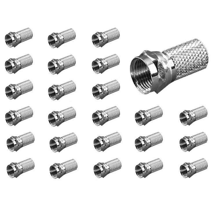 F-разъем RG-6, для телевизионной антенны, комплект 25шт - купить с ...