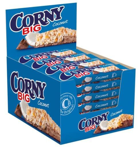 Злаковый батончик Corny Big с кокосом и молочным шоколадом 50г по 24шт  #1