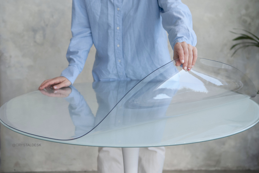 Силиконовая скатерть на стеклянный стол прозрачная силиконовая