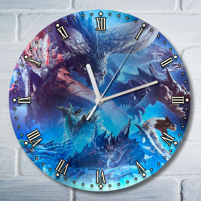 Настенные часы УФ игры Monster Hunter World (монстер хантер ворлд, PS ...