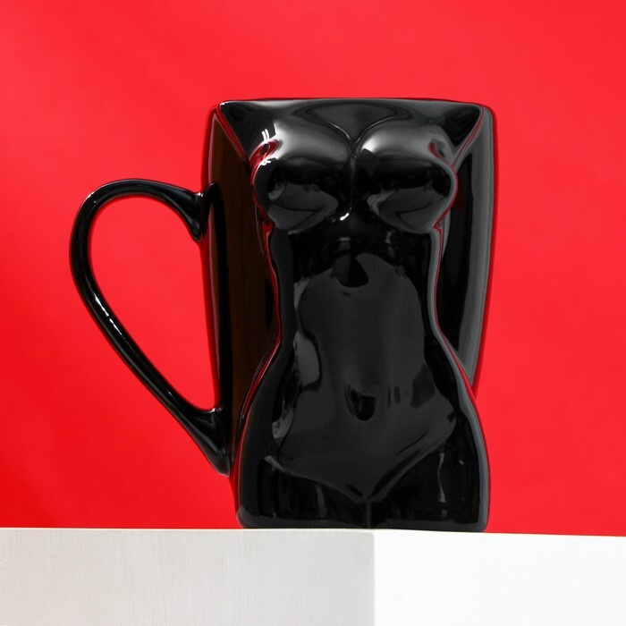 Кружка чайная керамическая Силуэт , 320 мл, 18+ #1