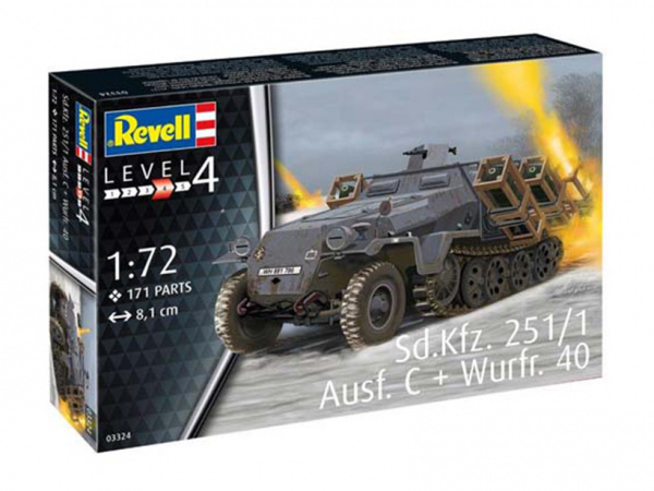 Сборная модель Revell 03324RE Германский бронетранспортёр Sd.Kfz. 251/1 Ausf. C + Wurfr. 40  #1