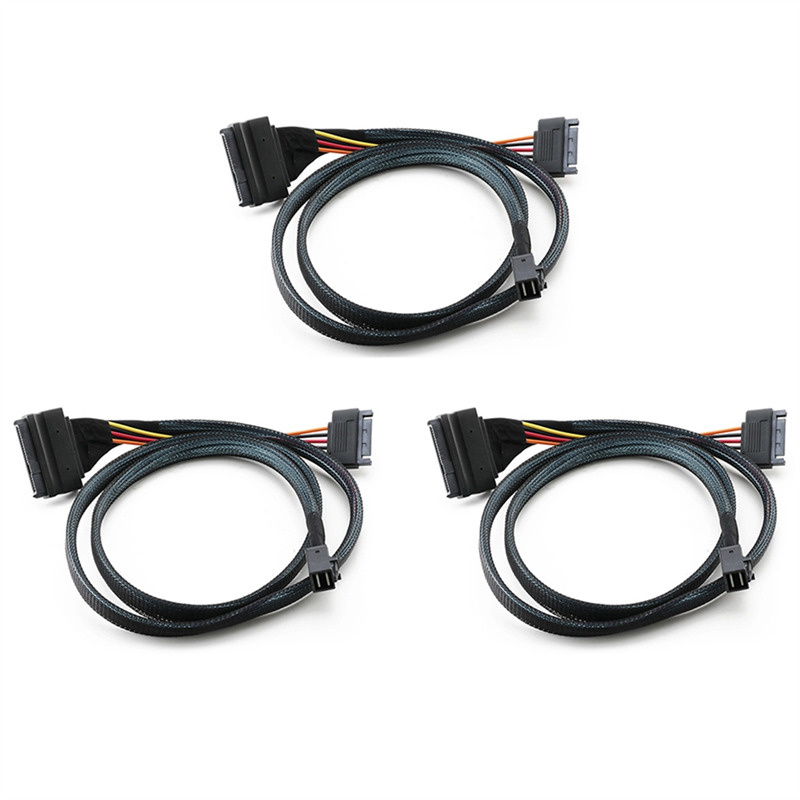 3 шт. 05 м15 фута кабель Mini SAS SFF 8643 к U.2 SFF-8639 с 15 ...