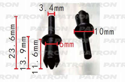 Patron P370193 Клипса пластмассовая купить на OZON по низкой цене ...