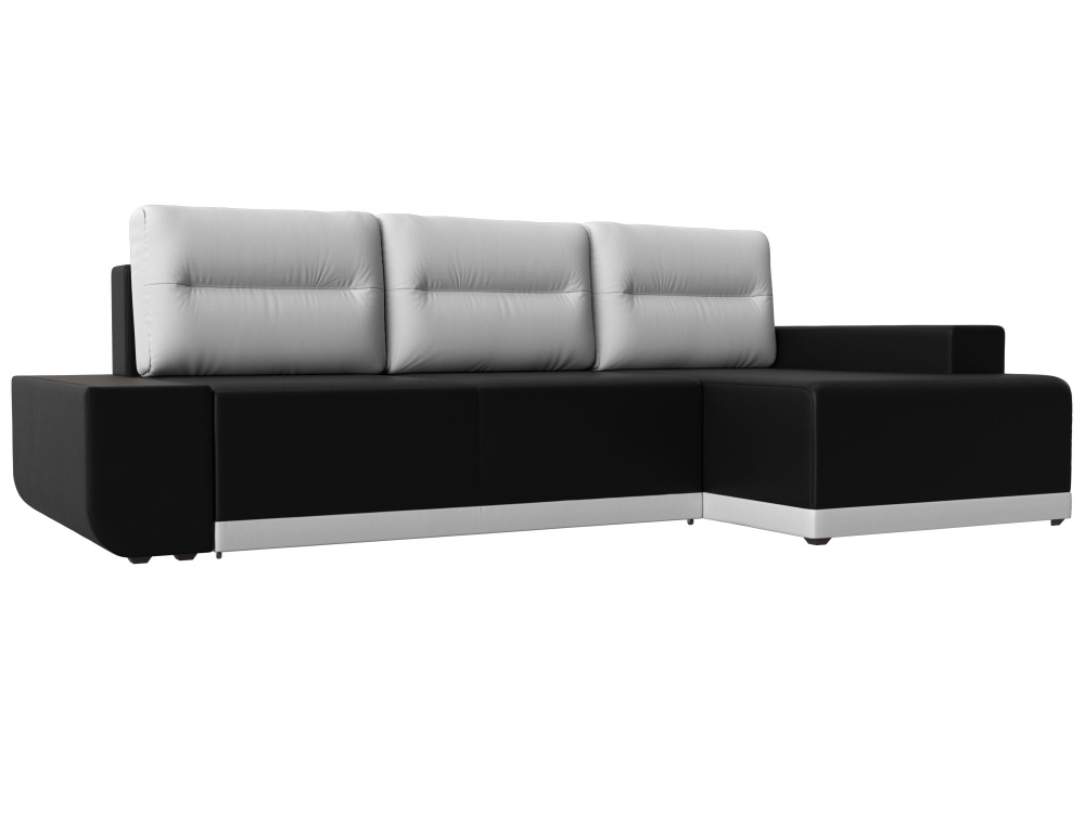 Угловой диван Чикаго,черный;белый - купить с доставкой по выгодным ценам винтернет-магазине OZON (1209571275)