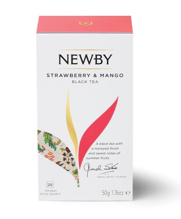 Чай "Newby" черный "Strawberry Mаngo" 25 пакетиков. #1
