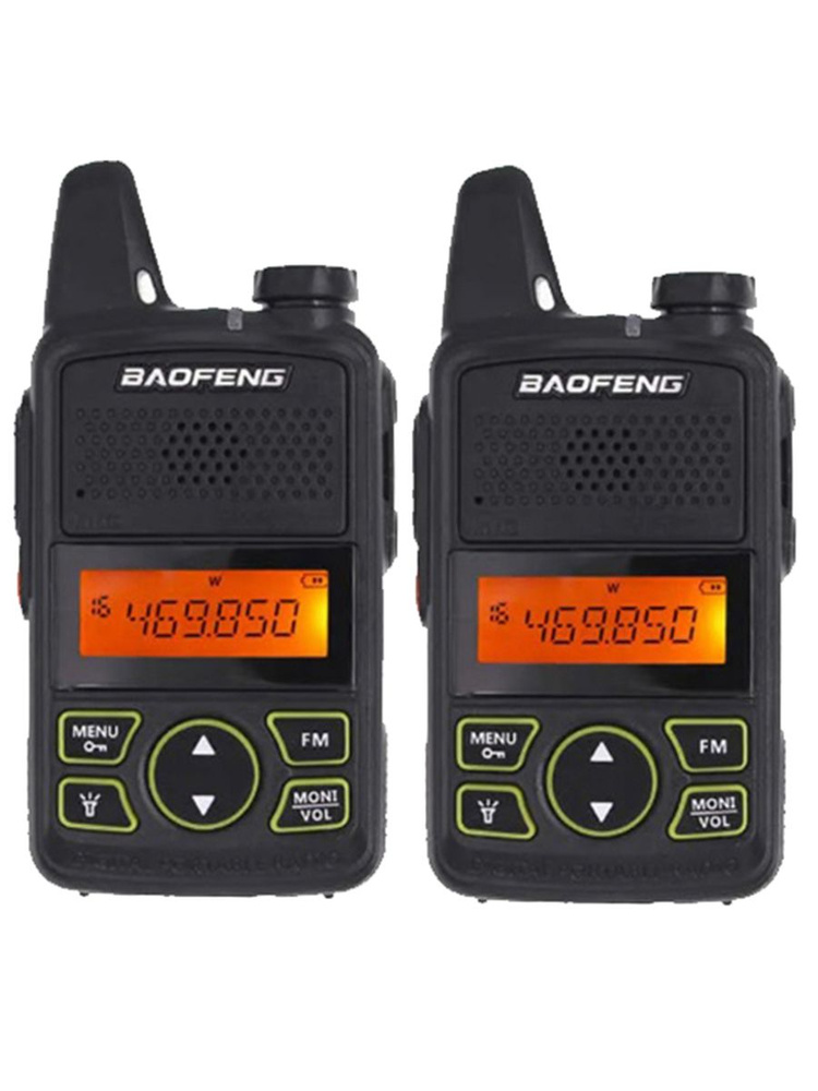 Радиостанция Baofeng Комплект из двух раций BF-T1 mini с гарнитурой, 16 ...