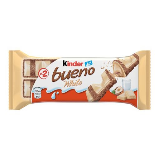 Вафли Kinder Bueno White в молочном шоколаде 39 г #1