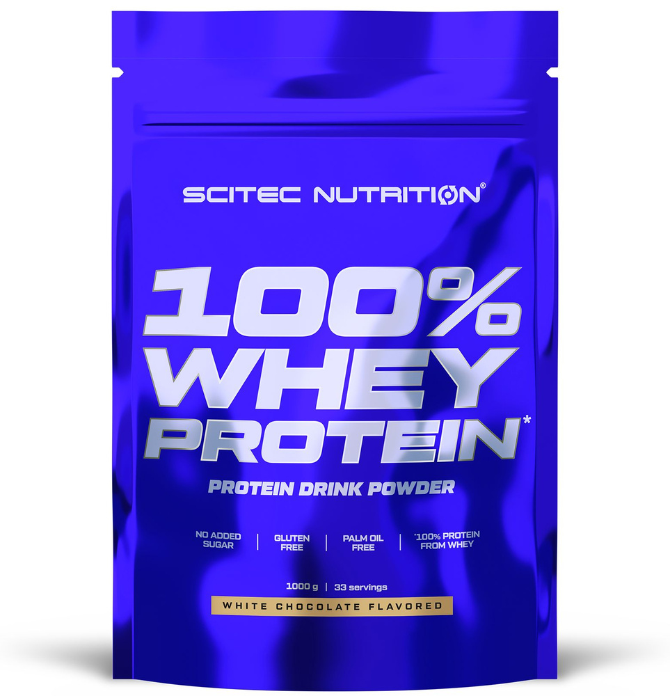 Протеин сывороточный Scitec Nutrition 100% Whey Protein 1000 г Белый Шоколад  #1