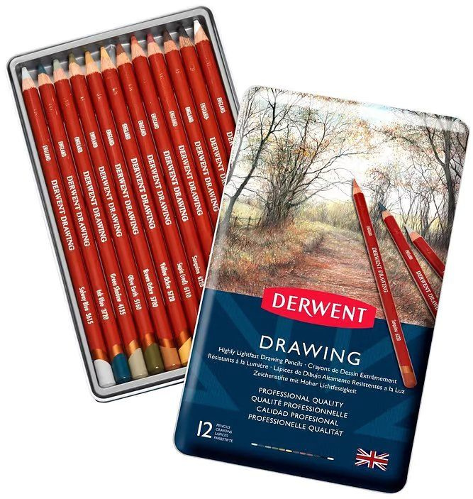 Набор цветных карандашей Derwent Drawing, 12 цветов - купить с ...