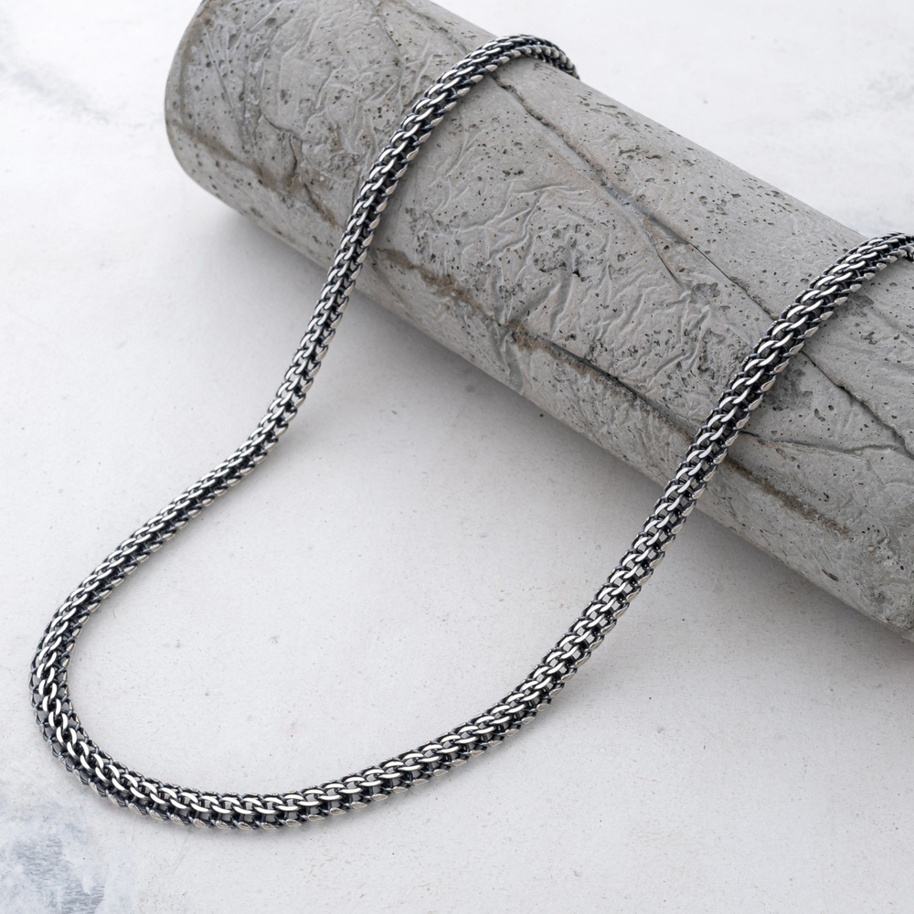 Серебро и Сталь Ювелирная мастерская Цепочка Цепь плетение Питон ...