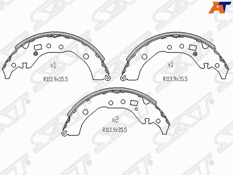 Колодки тормозные барабанные Skoda Rapid 20- / Volkswagen Golf 87-99