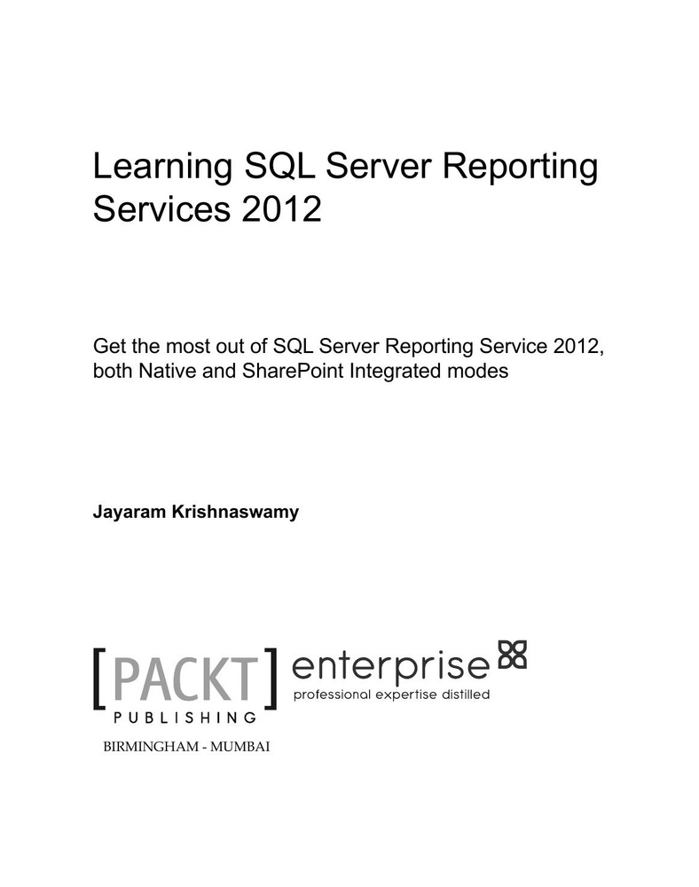 Learning SQL Server Reporting Services 2012 #1