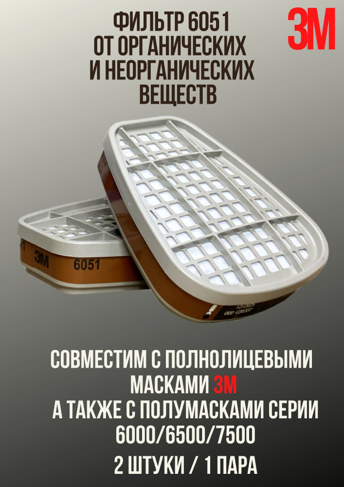 3M Фильтр для респиратора/маски, FFP3, 2 шт. - купить с доставкой по ...