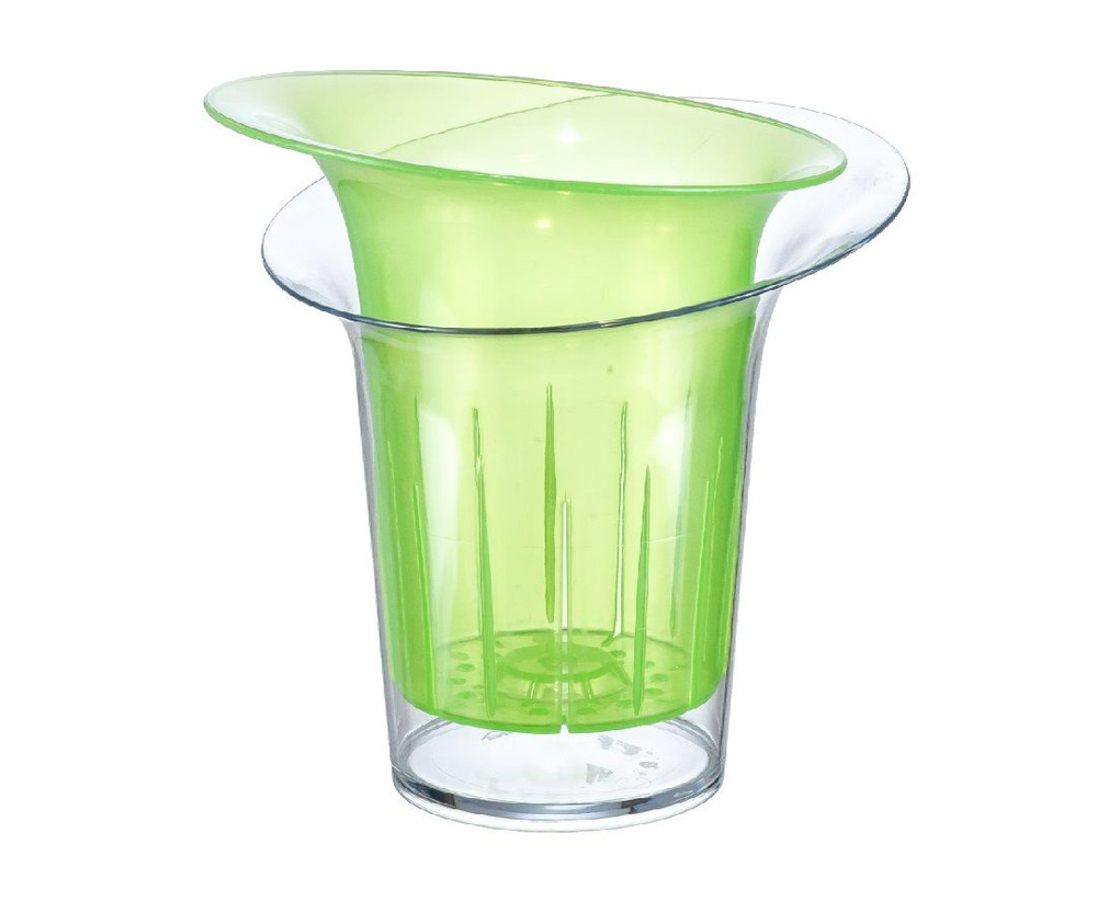 Кашпо для орхидеи АДЕЛЬ 1л, зеленый прозрачный - купить с доставкой по ...