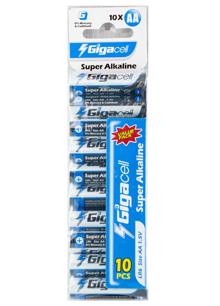 Gigacell Батарейка AA, Гибридный тип, 10 шт - купить с доставкой по ...