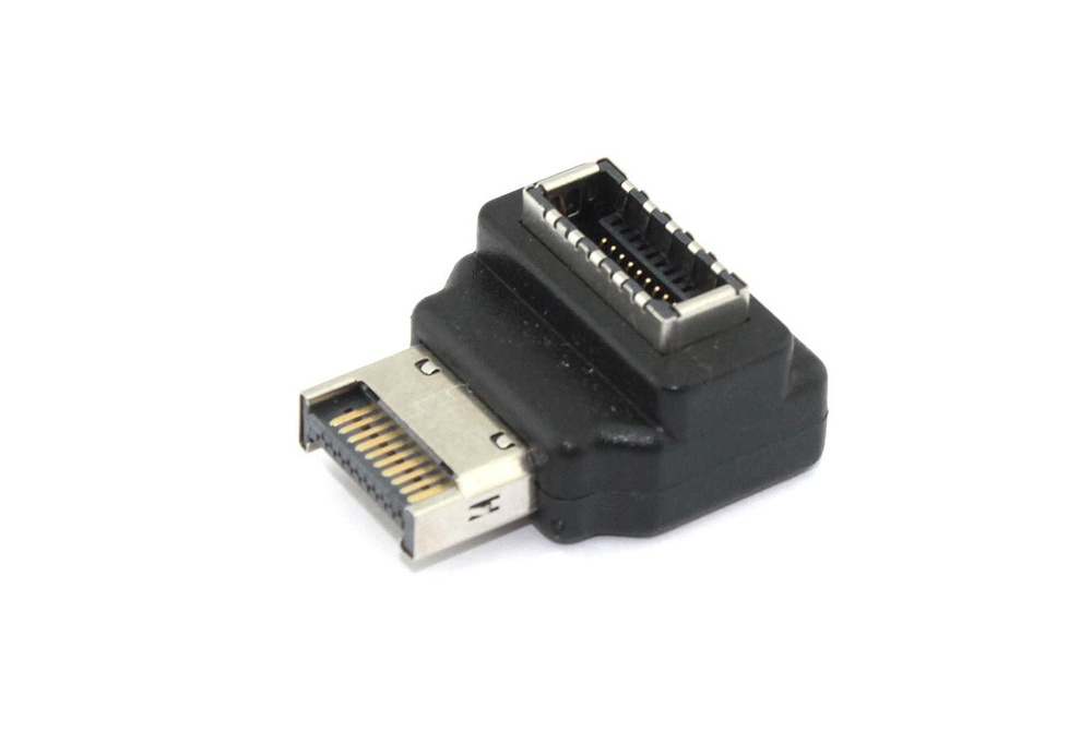 Переходник USB Type E мама-папа угловой - купить с доставкой по ...