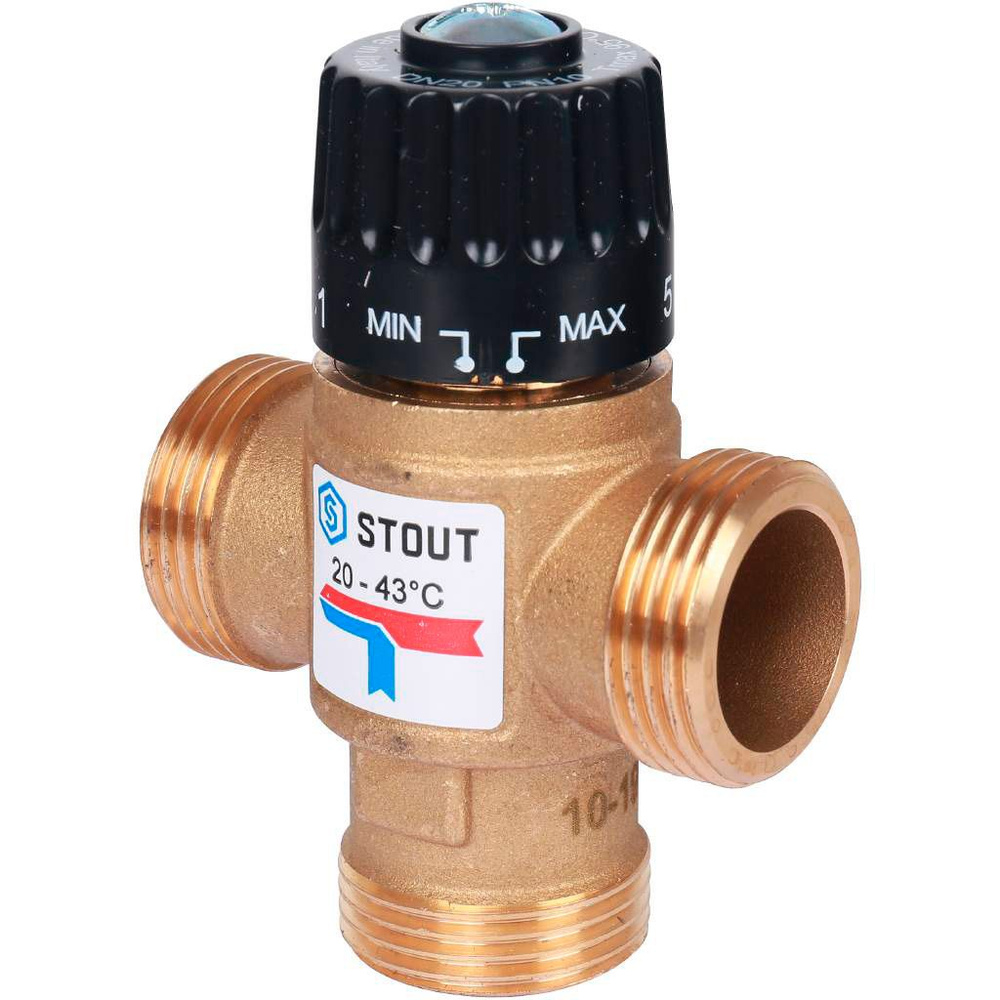 Термостатический смесительный клапан, STOUT SVM-0120-254325, подмешивающий, для систем отопления и ГВС #1