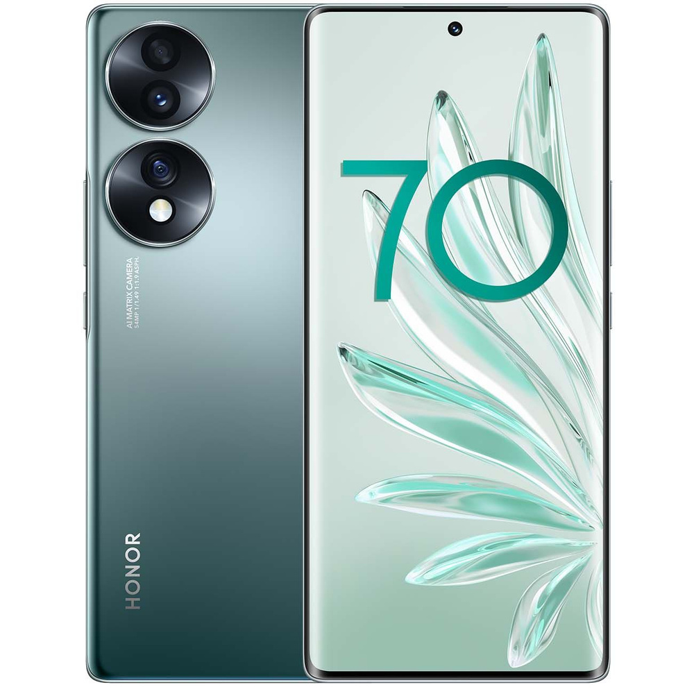 Смартфон Honor 70 8+128Gb Emerald Green - купить по выгодной цене в  интернет-магазине OZON (773409519)