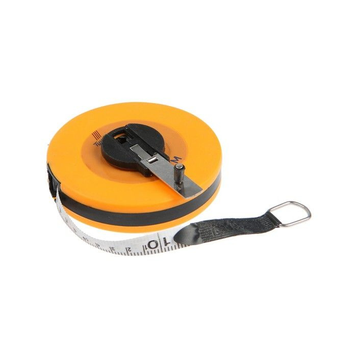 Рулетка геодезическая ТУНДРА, фиберглассовая лента, закрытый корпус, 10 ...