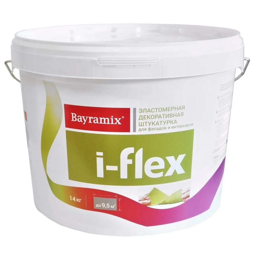 Штукатурка декоративная Bayramix i-Flex белая Fl 001 (14кг) #1
