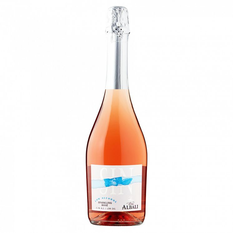 Безалкогольное вино игристое розовое полусухое Vina Albali Sparkling Rose 0,75л, Испания, 2020  #1