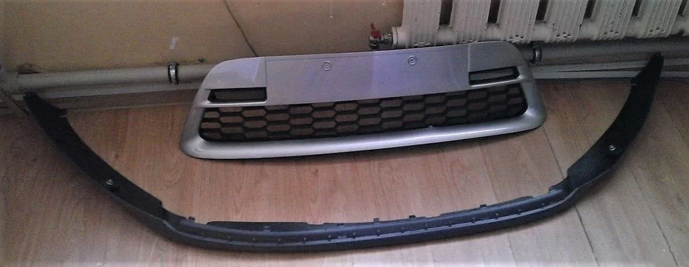 Обвес губа переднего бампера с решеткой "соты" Sport комплектации на ...