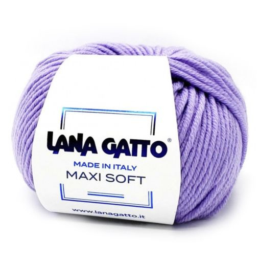 Пряжа Lana Gatto Maxi Soft 10180 Сиреневый 2 мотка (Лана Гатто Макси Софт 10180)  #1