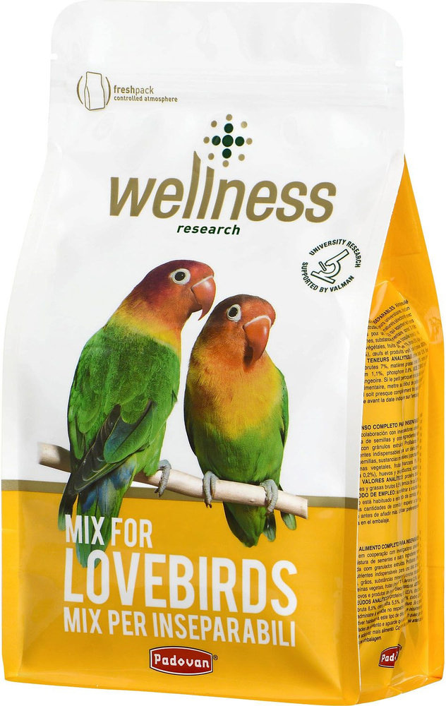 Корм Padovan Wellness Mix for Lovebirds для средних попугаев, 850 г #1