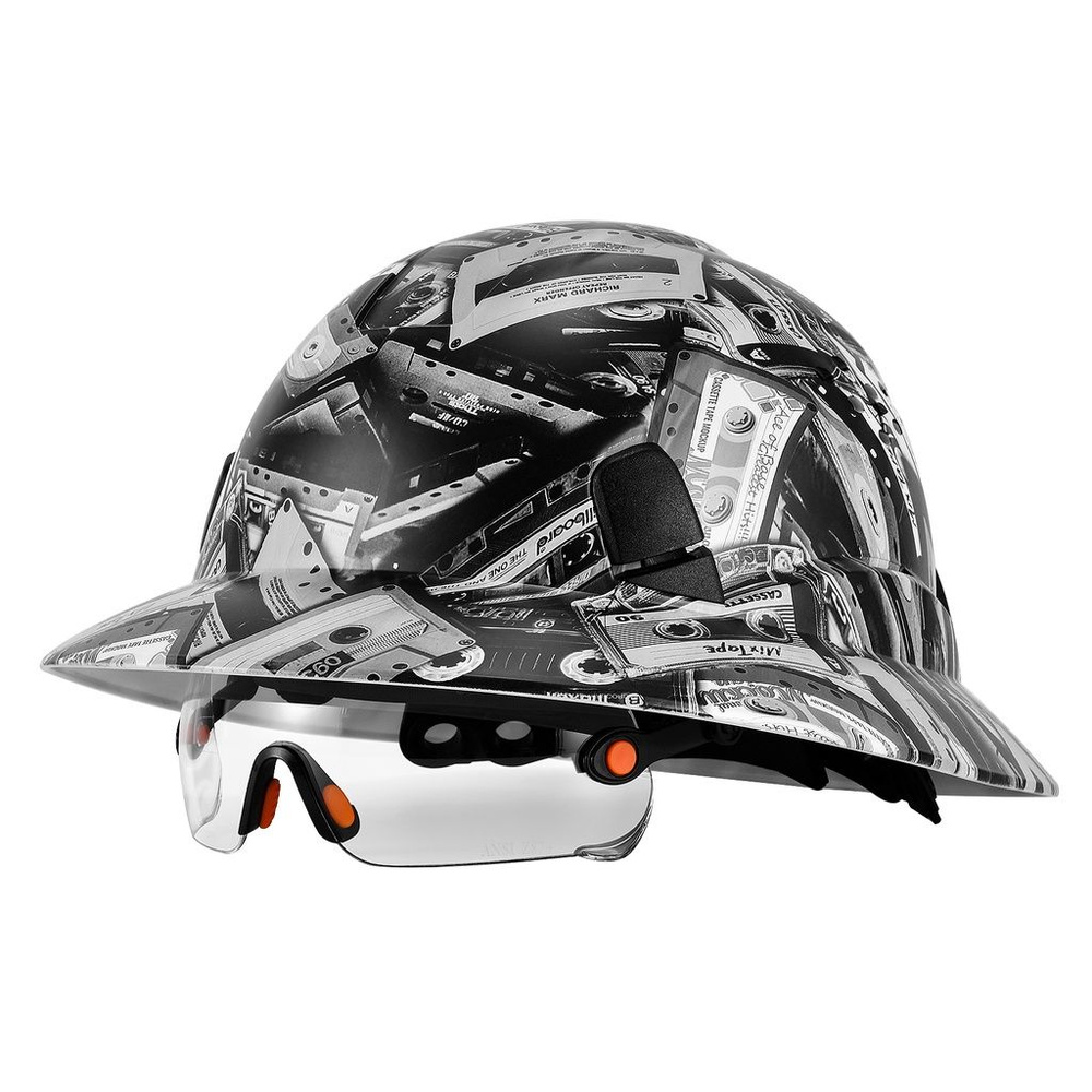 Рабочий защитный шлем из углеродного волокна с защитными очками Шляпа .