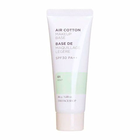 The Face Shop AIR COTTON MAKEUP BASE SPF30/PA++Основа под макияж #01 Мятная (35гр)  #1