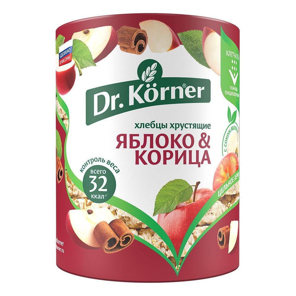 Dr. Korner Яблоко и корица злаковый коктейль хлебцы, 90 г #1