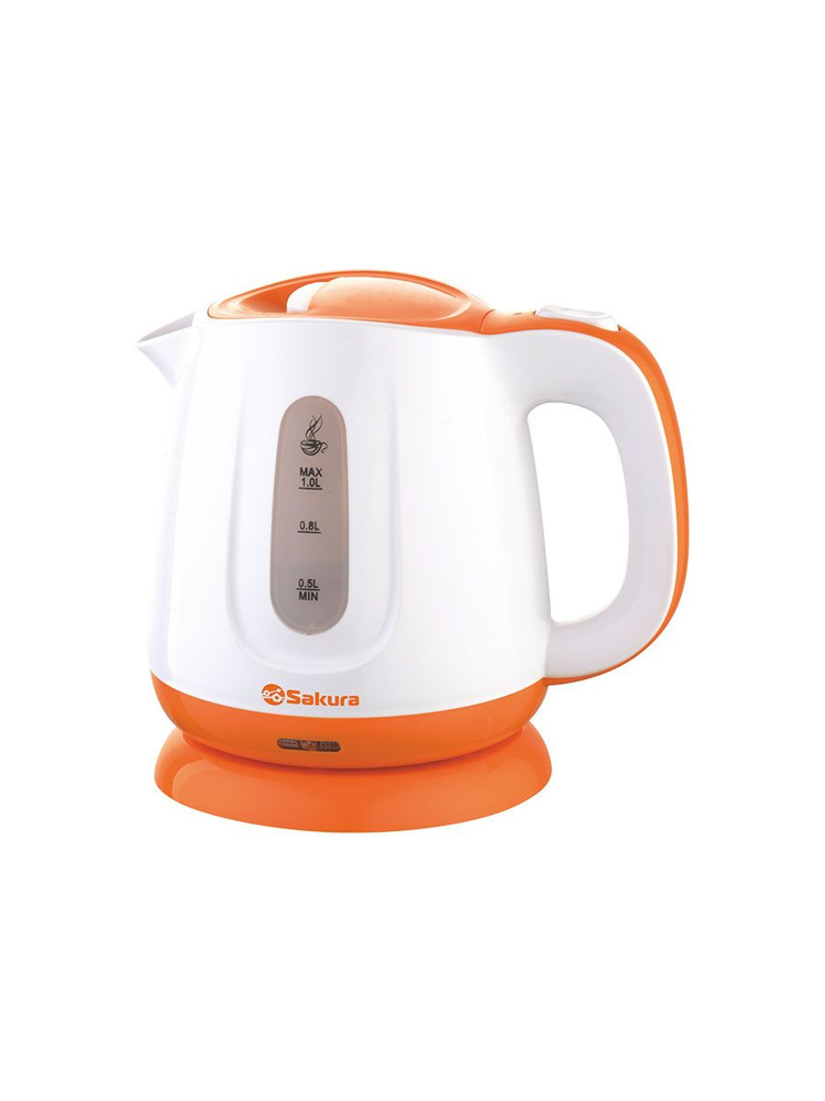 Чайник электрический Sakura SA-2347AW (1,0л) белый/оранжевый #1