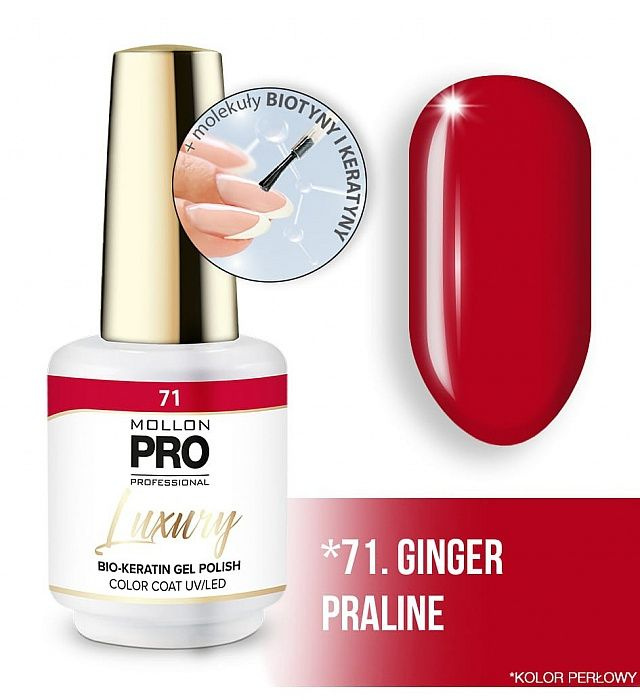 Mollon Pro/ Гель-лак LUXURY COLOR COAT №071 GINGER PRALINE (8 ml) #1